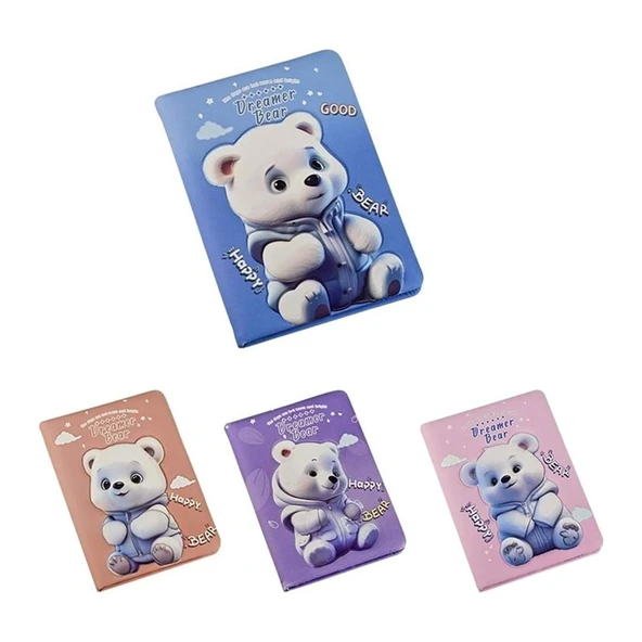 Mikro Not Defteri Puffy Cute Bear Gırl Pf-20 ürün görseli 1