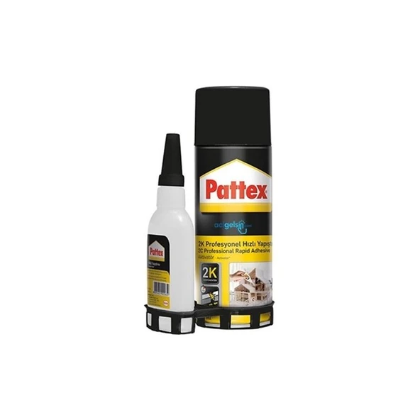 Pattex 2k Hızlı Yapıştırıcı Sprey 100 ml + Yapıştırıcı Sıvısı 17 ml ürün görseli 1