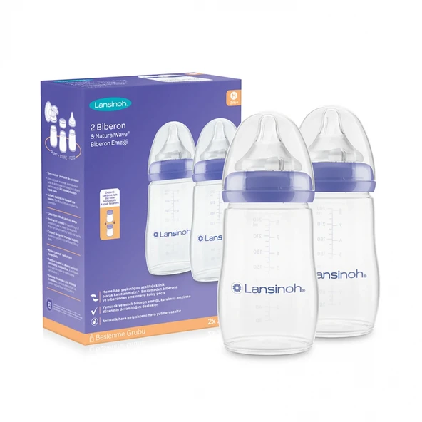 Lansinoh Biberon 2'li Natural Wawa Biberon Emziği 240 Ml ürün görseli 1