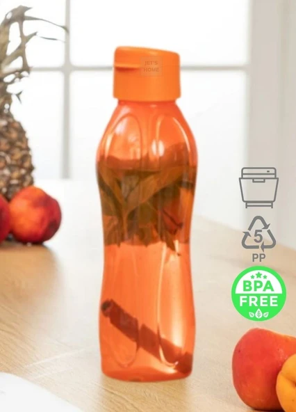 Okul Matarası Kapaklı BPA FREE Öğrenci Suluğu Turuncu PP-5 Kokusuz Suluk Sporcu Suluk 750 Ml ürün görseli 1
