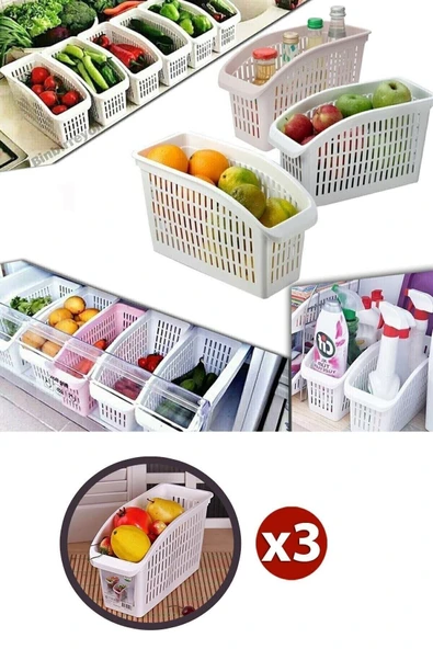 ARMESE 3'lü Buzdolabı Derin Dolap Düzenleyici - 4,3 Lt BA-685 ürün görseli 1