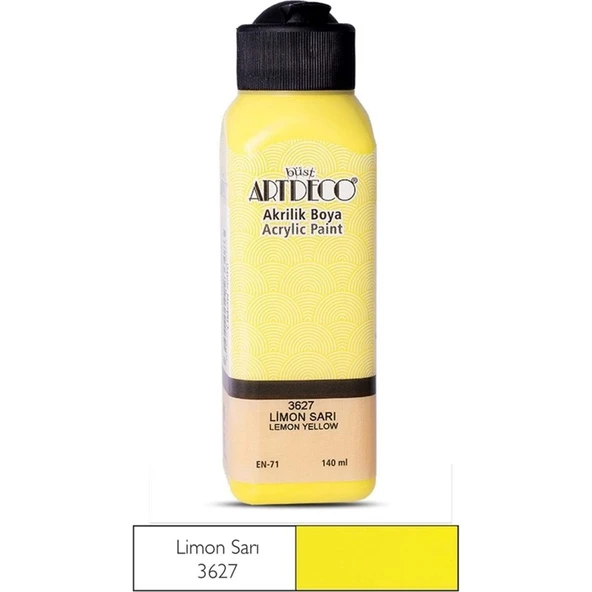 Artdeco akrilik boya 70R-3627 140 mm Limon Sarı ürün görseli 1