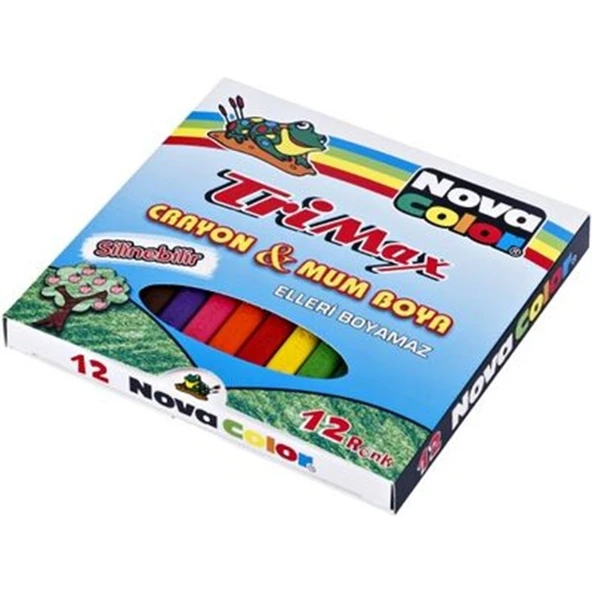 Nova Color Trimax Üçgen Mum Boya 12 Renk ürün görseli 1