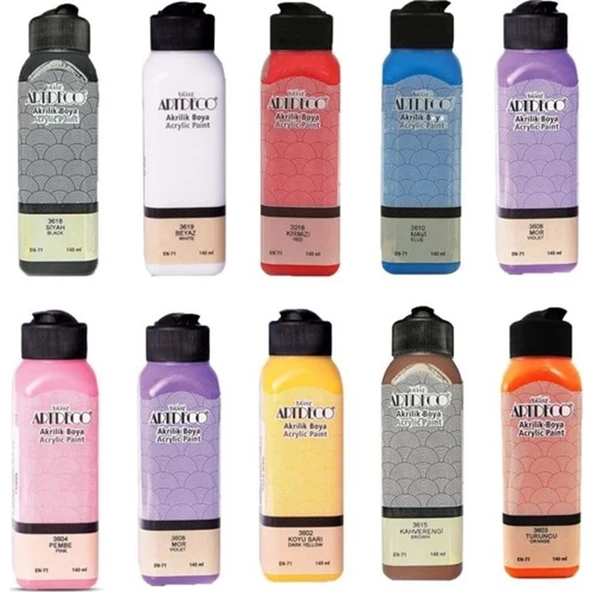 Artdeco Akrilik Boya 140 ml 10'lu ürün görseli 1