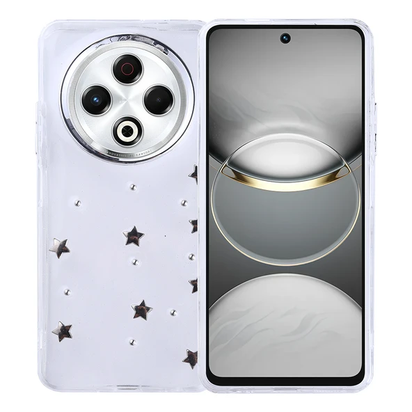 Zipax Tecno Spark 30 Kılıf Airbag Tasarımlı Simli Zr-Kutup ürün görseli 1