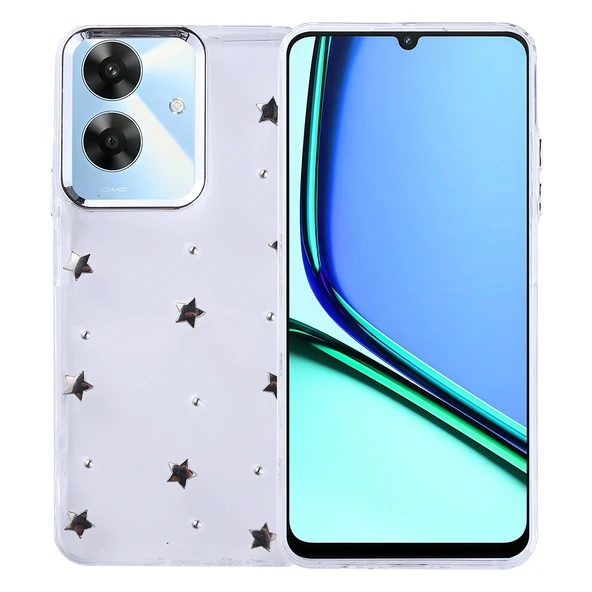 Zipax Realme Note 60 Kılıf Airbag Tasarımlı Simli Zr-Kutup ürün görseli 1