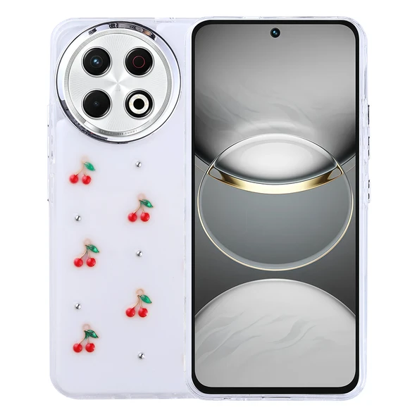 Zipax Tecno Spark 30 Pro Kılıf Airbag Tasarımlı Simli Zr-Kutup ürün görseli 1