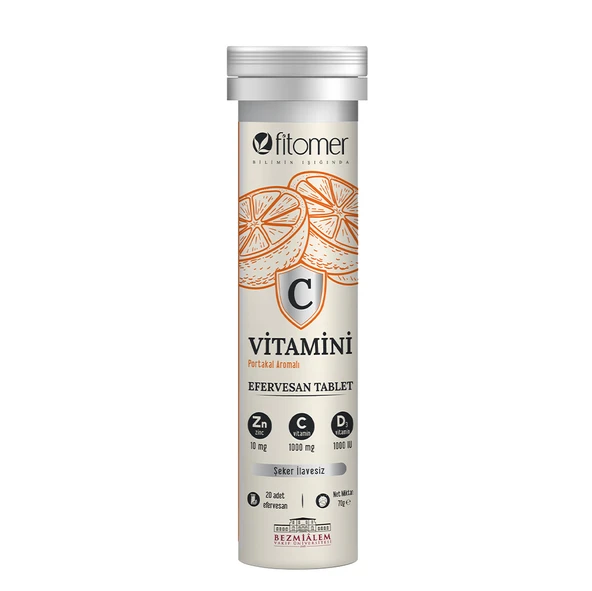 Fitomer C Vitamin D ve Çinko Efervesan Tablet ürün görseli 1