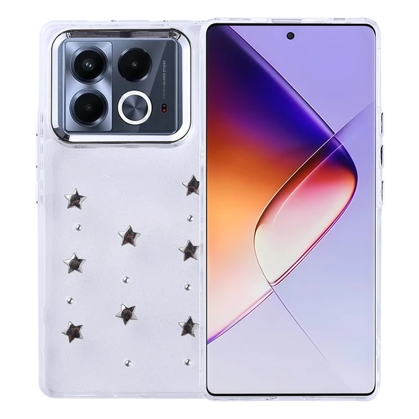 Zipax İnfinix Note 40 4G Kılıf Airbag Tasarımlı Simli Zr-Kutup ürün görseli 1