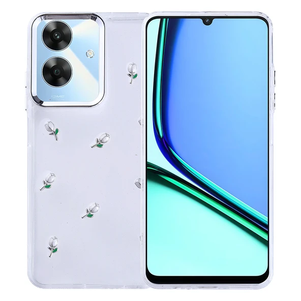 Zipax Realme Note 60 Kılıf Airbag Tasarımlı Simli Zr-Kutup ürün görseli 1