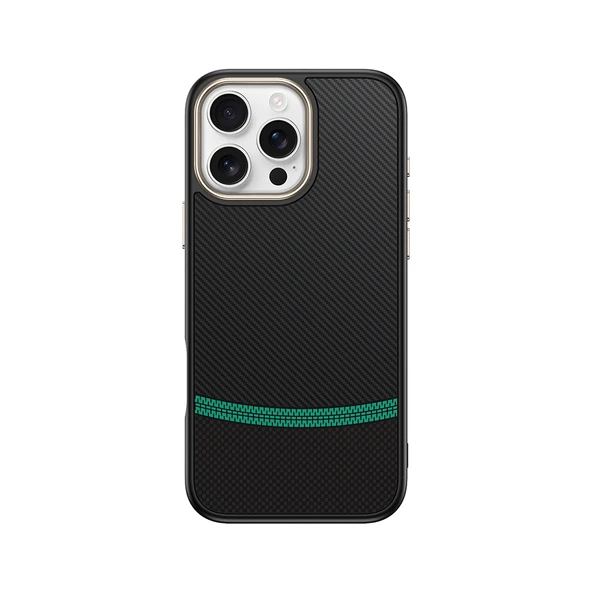 Zipax Apple iPhone 15 Pro Kılıf Magesafe Şarj Özellikli Karbon Fiber Görünümlü Zr-Antina ürün görseli 1
