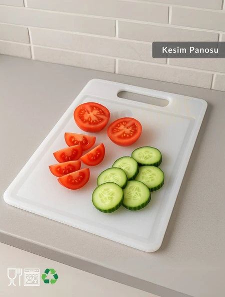 Düz Kesim Panosu Doğruma Tahtası Salata Meyve Kesme Tahtası 31x22 cm ürün görseli 1