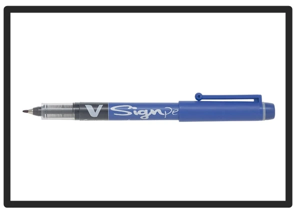 Pilot Sign Pen İmza Kalemi Mavi - 3 adet ürün görseli 1