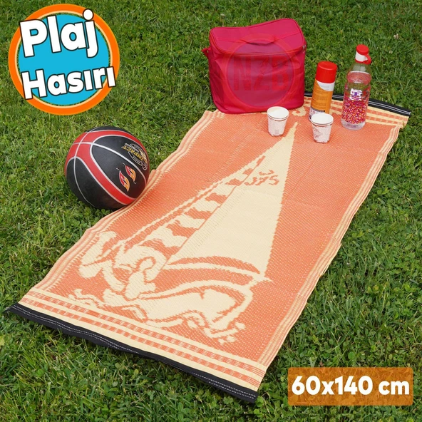 Hasır Halı Kilim Piknik Cami Park Plaj Bahçe Balkon Teras Kamp Outdoor Karavan Mat 60x140 cm Plastik ürün görseli 1