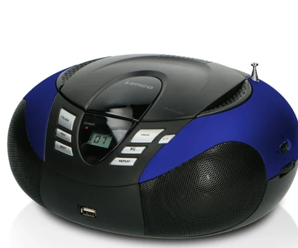 LENCO SCD-37 USB Mavi - Taşınabilir FM Radyo CD'si ve USB oynatıcı - Mavi ürün görseli 1