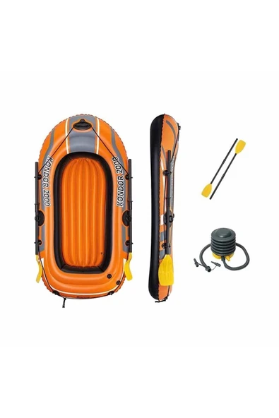 Kzl- Bw61062 Şişme Bot Pompa Kürek 2 Kişilik 190x114 Cm ürün görseli 1