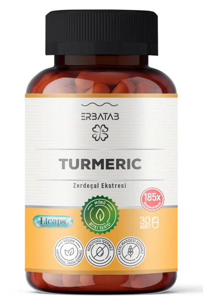 Erbatab Zerdeçal Curcumin Ekstresi 30 Kapsül Licap s® ürün görseli 1