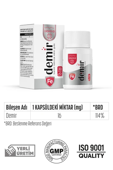 Erbatab Demir 30 Kapsül - Resim 8
