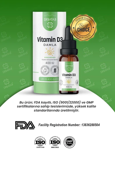 Erbatab D3 KIDS 20 ML - Resim 6