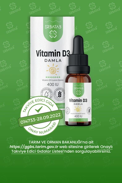Erbatab D3 KIDS 20 ML - Resim 7