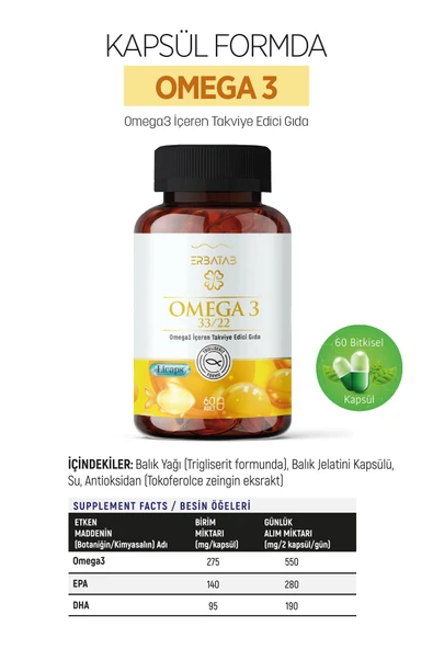 Erbatab Omega 60 Kapsül - Resim 10