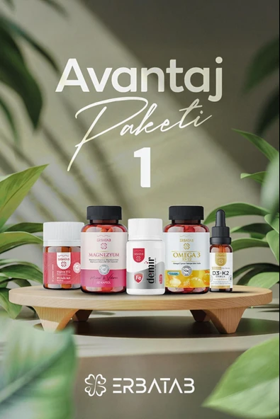 Avantaj Paketi 1 (MAGNEZYUM, D3K2, B12 - B9, Omega, Demir) ürün görseli 1