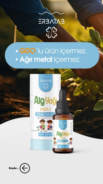 Erbatab Alg Yağı Omega 3 30 ml - Resim 5