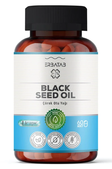 Erbatab Çörek Otu Yağı Black Seed Oil 60 Kapsül Li caps® ürün görseli 1