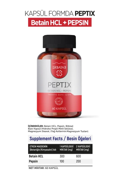 Erbatab Peptix 60 Kapsül - Resim 6