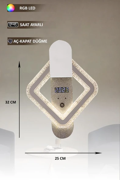 Eray Aydınlatma T8235 Beyaz RGB Led Avize ürün görseli 1