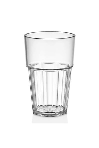GastroPlast  24 Adet 300 Ml Kırılmaz Cam Görünümlü Polikarbon Bardak ürün görseli 1