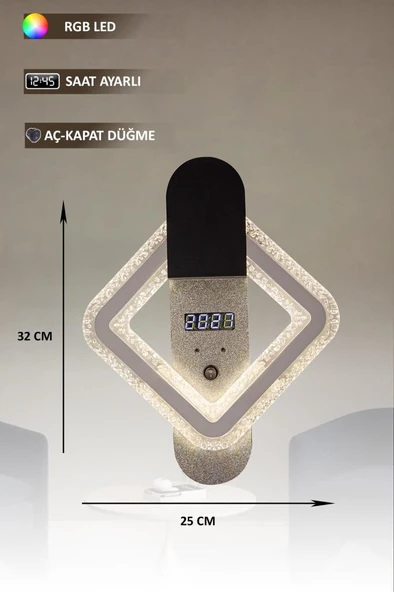 Eray Aydınlatma T8235 Siyah RGB Led Avize ürün görseli 1