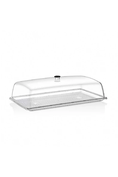 GastroPlast  Fanus Kapaklı Şeffaf Tepsili Polikarbon 32.5cm*53cm ( Fanus Tepsi ) ürün görseli 1