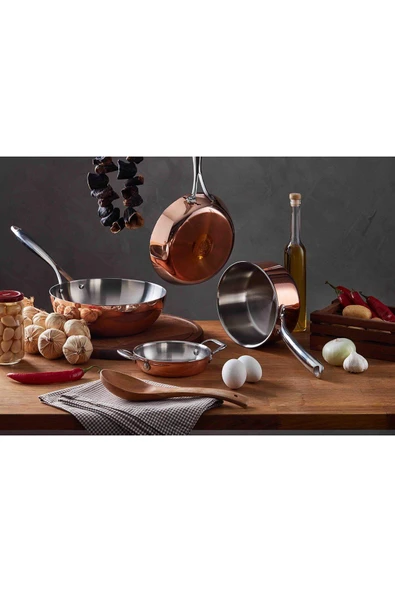 Altınbaşak  ELİT MM BAKIR WOK TAVA 28CM - Resim 3