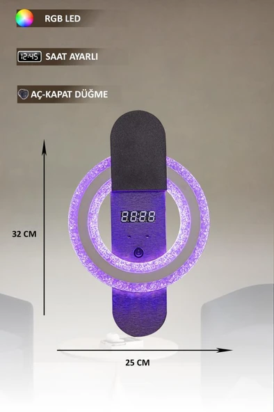 Eray Aydınlatma T8239 Siyah RGB Led Avize ürün görseli 1