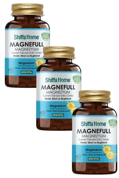 Shiffa Home Magnefull Magnezyum Malat Sitrat Bisglisinat 60 Tablet X 3 Adet ürün görseli 1