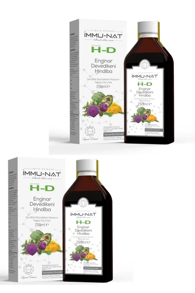 İmmu-Nat Immunat Xp Tonis H-d Enginar Deve Dikeni Hindiba Sıvı Ekstraktı 250ml X 2 Adet ürün görseli 1
