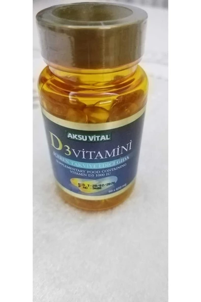 Aksu Vital D3 Vitamin 500 Mg X 60 Soft Jel ürün görseli 1
