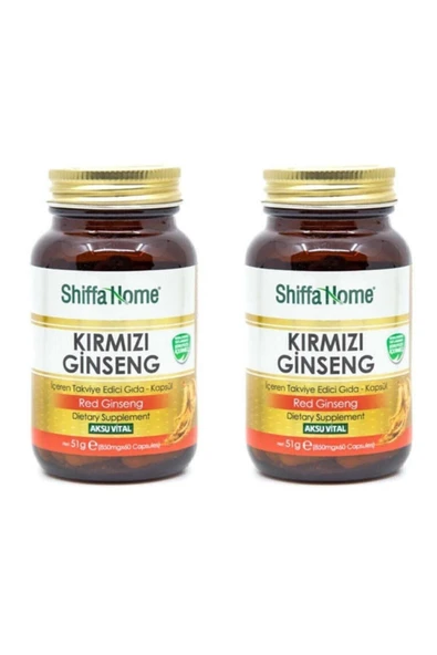 Shiffa Home 2 Kutu Aksu Vital Red Ginseng Kırmızı Kore Ginseng 60 Kapsül X 2 X 850 M Kırmızı Ginseng ürün görseli 1