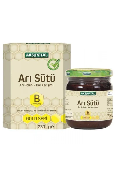 aksuvital Aksu Vital Arı Sütü Bal Polen Bebe Doz (b) 7.000 Mg 230 Gr ürün görseli 1