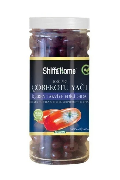 Shiffa Home Aksu Vital Çörekotu Yağı Çörek Otu 1000 mg X 100 Softgel Yenilenmiş Ambalajda ürün görseli 1