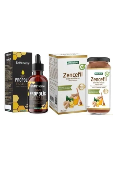 Shiffa Home Sıvı Propolis Ekstresi 50 Ml & Zencefil Eksraktlı Macun 300 Gr ürün görseli 1