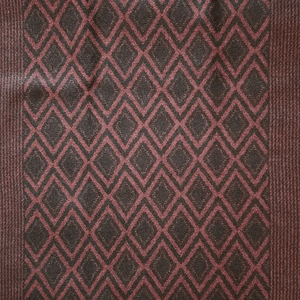 Bordo Rhombus Desen Kaşkol - Resim 2