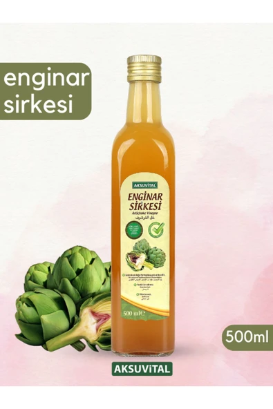 Aksu Vital Aksuvital Organik Enginar Sirkesi 500 ml %100 Doğal ürün görseli 1