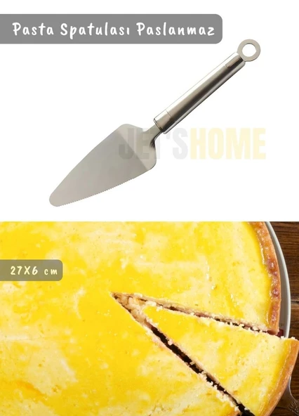 Pasta Spatulası Paslanmaz Çelik Spatula Sunum Kaşığı 27 cm ürün görseli 1