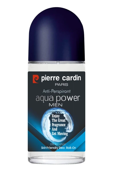 Pierre Cardin Roll-on Erkek Deodorant Ter Kokusu Önleyici Leke Bırakmayan 48 Saat Anti-perspirant Koruma – Aquapower Su Gücünün Ferahlığı 50 ml ürün görseli 1