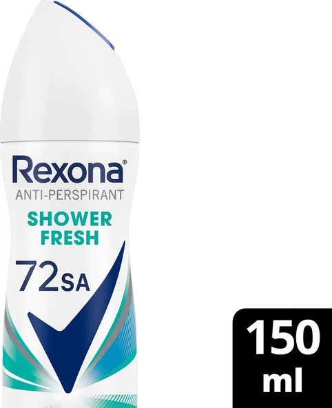 Rexona Shower Fresh 72 Saat Kadın Sprey Deodorant 3 x 150 ML ürün görseli 1