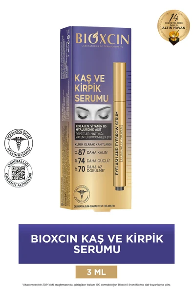 Bioxcin Kaş Kirpik Serumu - Kolajen Hyaluronik Asit Hint Yağı Keratin Peptidleri B5 Biocomplex B11- ürün görseli 1
