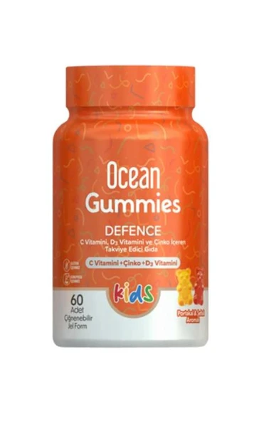 Ocean Gummies Defence Kids Takviye Edici Gıda 60 Adet Çiğnenebilir Jel Form ürün görseli 1