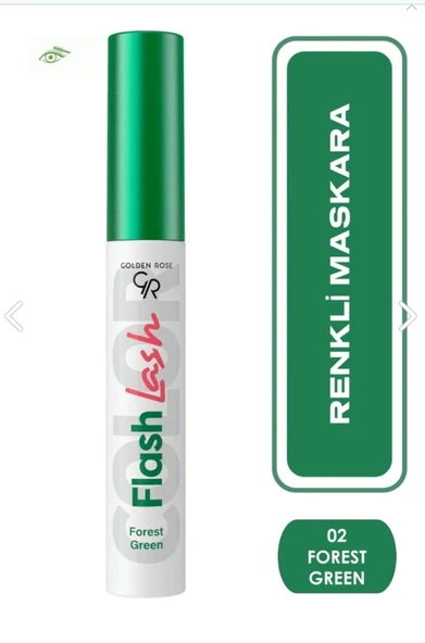Golden Rose Flash Lash Colered Mascara No:02 Forest Green - Renkli Maskara ürün görseli 1